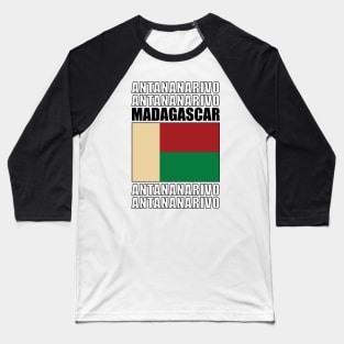 Flag of Madagascar Baseball T-Shirt